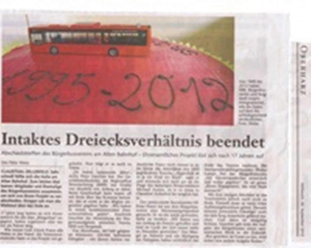 Artikel Goslarsche Zeitung vom 26.09.2012